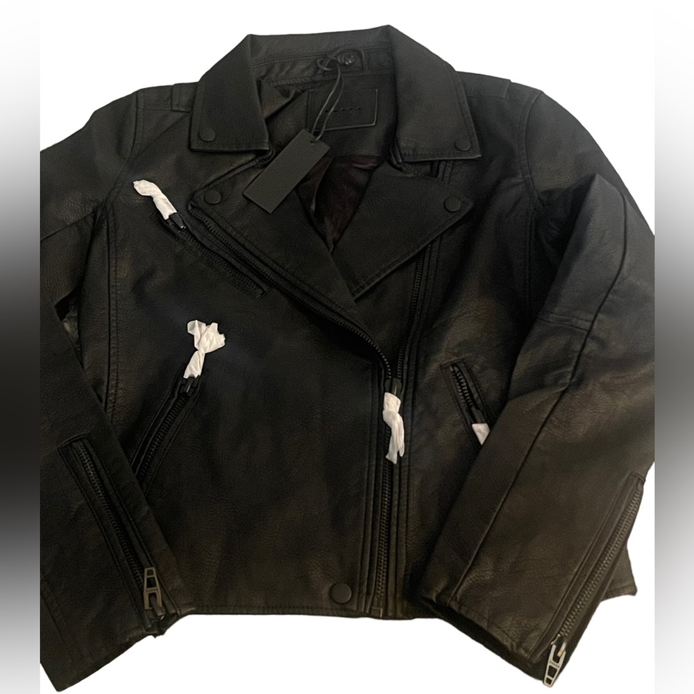 NWT Blank NYC Black Faux leather Moto Jacket